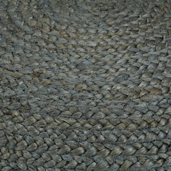 kézzel készült olívazöld juta puff 45 x 30 cm