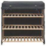 szürke szövetborítású cipősszekrény 79 x 40 x 80 cm