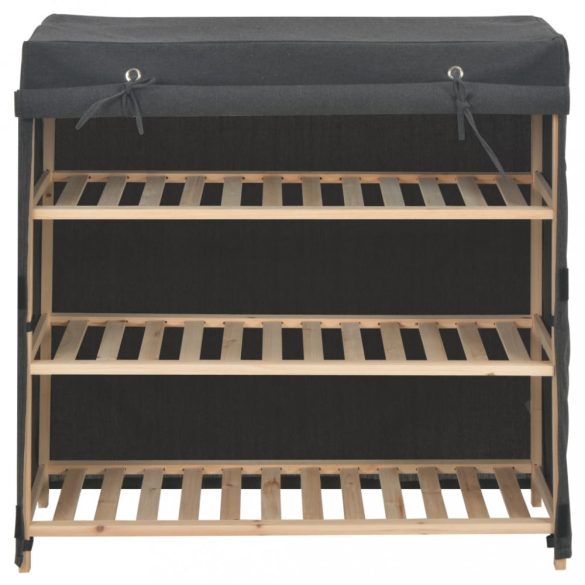 szürke szövetborítású cipősszekrény 79 x 40 x 80 cm