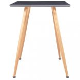 tölgyszínű és szürke MDF étkezőasztal 120 x 60 x 74 cm