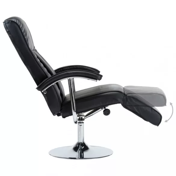 fekete műbőr TV-fotel