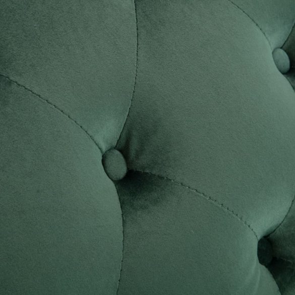 zöld bársonydívány