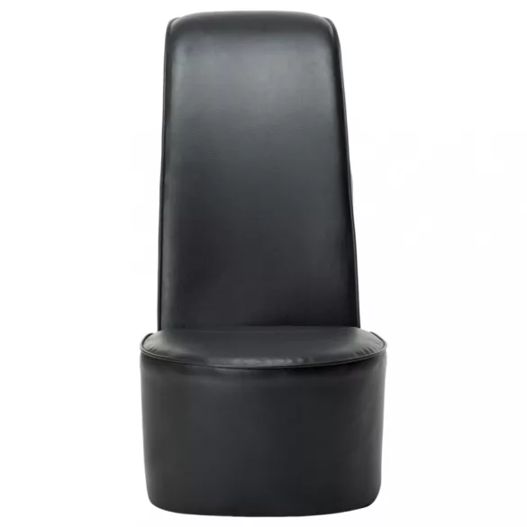 fekete magas sarkú cipő formájú műbőr szék