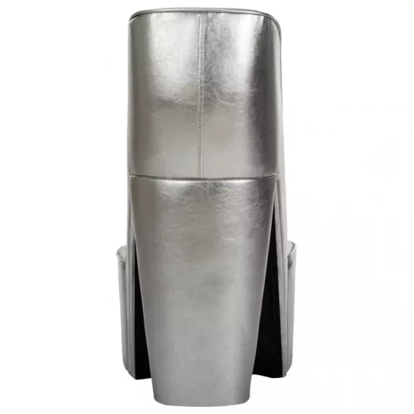 ezüstszínű magas sarkú cipő formájú műbőr szék