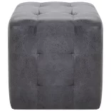 2 db szürke művelúr éjjeliszekrény 30 x 30 x 30 cm