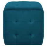 2 db kék bársony éjjeliszekrény 30 x 30 x 30 cm