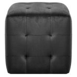 2 db fekete bársony éjjeliszekrény 30 x 30 x 30 cm