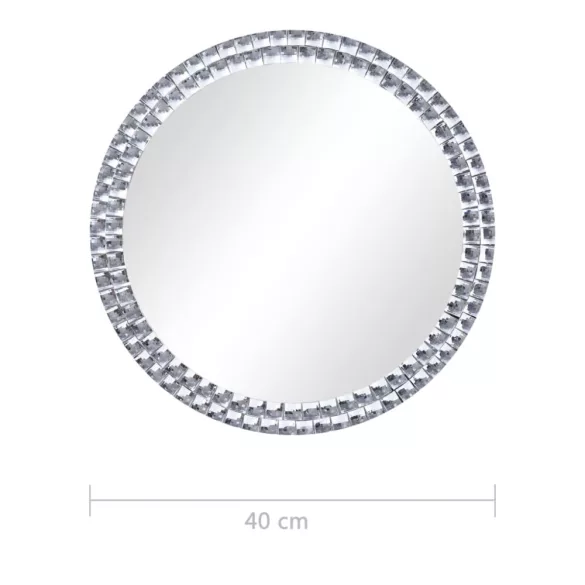 edzett üveg falitükör 40 cm