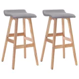 2 db világosszürke szövet bárszék