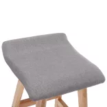 2 db világosszürke szövet bárszék