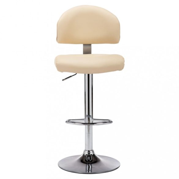 2 darab krémszínű műbőr bárszék