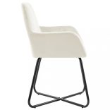 2 db krémszínű bársony étkezőszék