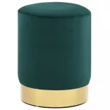 sötétzöld és aranyszínű bársony ülőke 28 x 36 cm