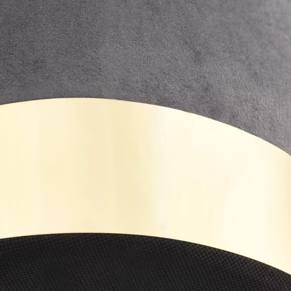 sötétszürke és aranyszínű bársony ülőke 28 x 36 cm