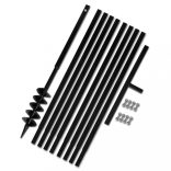 Föld Fúró 100 mm Fogantyú Hosszabbító Csö 9 m Acél