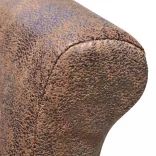 6 db barna műbőr étkezőszék