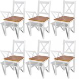6 db fehér fenyőfa étkezőszék