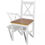 6 db fehér fenyőfa étkezőszék