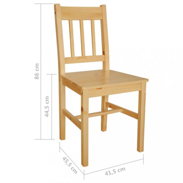 6 db fenyőfa étkezőszék