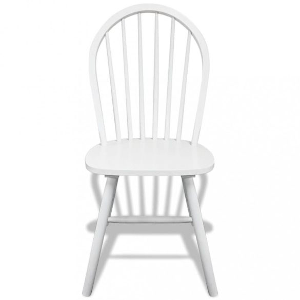 6 db fehér tömör gumifa étkezőszék