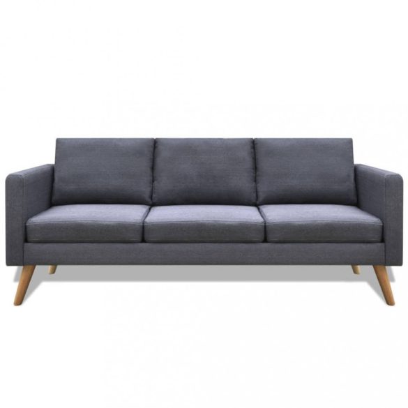 sötétszürke 2 személyes és 3 személyes szövet kanapészett