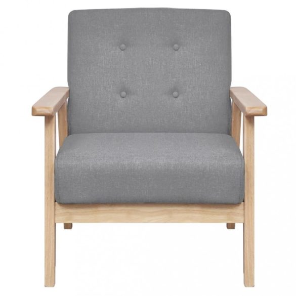 2 részes világosszürke szövet ülőgarnitúra