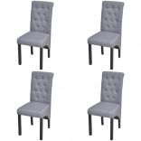 4 db világosszürke szövet étkezőszék