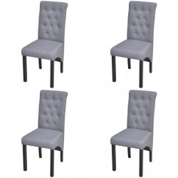 4 db világosszürke szövet étkezőszék
