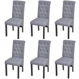 6 db világosszürke szövet étkezőszék