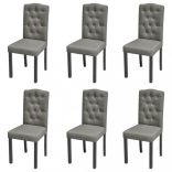 6 db szürke szövet étkezőszék