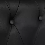 2 személyes és 3 személyes fekete műbőr Chesterfield kanapé