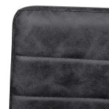 6 db fekete műbőr szánkótalpas étkezőszék