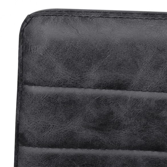 6 db fekete műbőr szánkótalpas étkezőszék