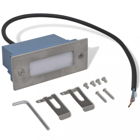 6 db süllyesztett LED lépcsőlámpa 44 x 111 x 56 mm