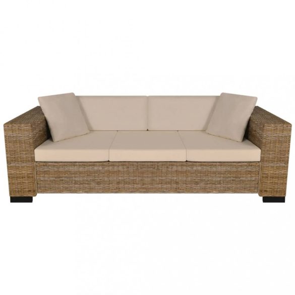 kétszemélyes és háromszemélyes kanapé szett valódi rattan