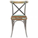 4 db tömör újrahasznosított fa étkezőszék