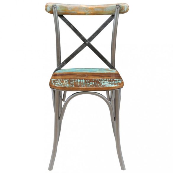 4 db tömör újrahasznosított fa étkezőszék