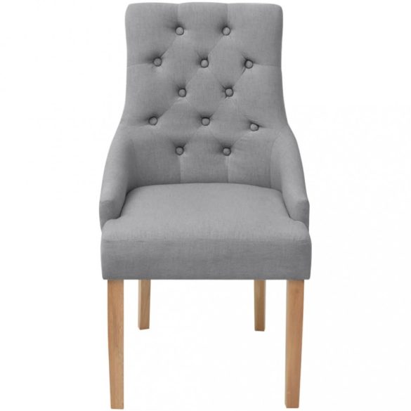 4 db világosszürke szövet étkezőszék