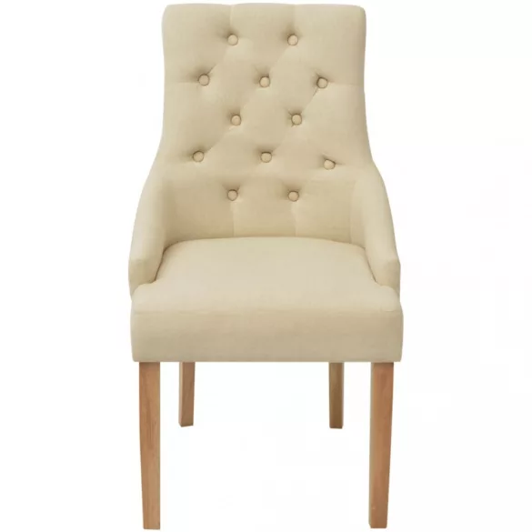 4 db krémszínű szövet étkezőszék