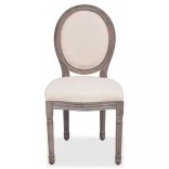 6 db krémszínű szövet étkezőszék