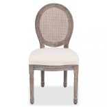 6 db krémszínű szövet étkezőszék