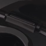 Falra szerelhető fekete kerámia WC rejtett öblítőtartállyal