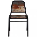 4 db tömör újrahasznosított fa étkezőszék