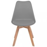 6 db szürke műanyag étkezőszék