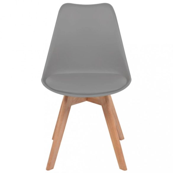 6 db szürke műanyag étkezőszék