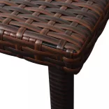 2 db barna polyrattan napozóágy asztallal