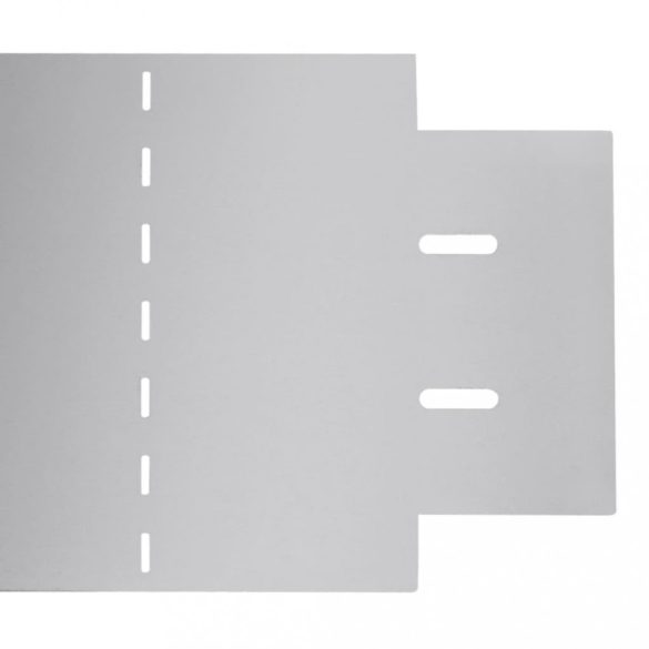 10 db galvanizált acél gyepkerítés 100 x 20 cm