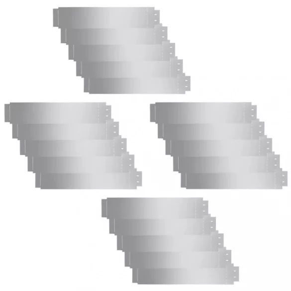 20 db galvanizált acél gyepkerítés 100 x 20 cm