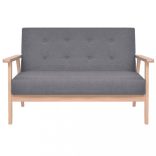 2 részes sötétszürke huzatú ülőgarnitúra