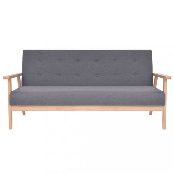 2 részes sötétszürke huzatú ülőgarnitúra